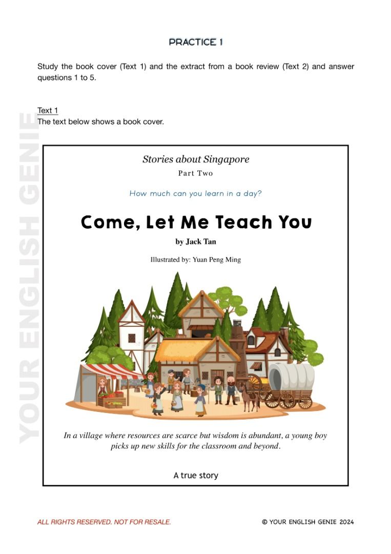 PSLE Visual Text Comprehension Pack (PSLE 2025 English Digital ...