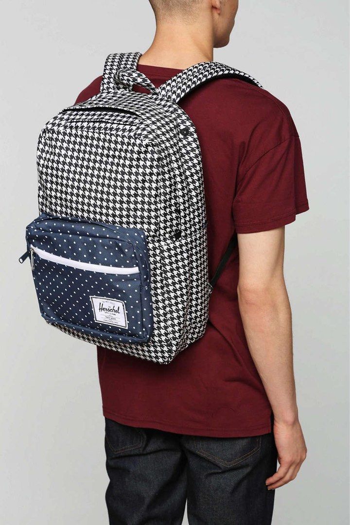 herschel • houndstooth polka dot backpack SP15_PackableDaypack_BlackPolk  main image 3