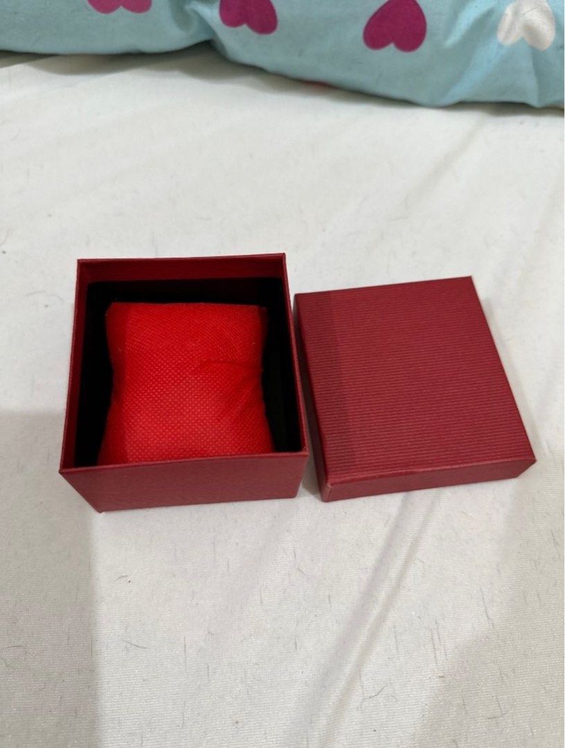 Red Cardboard Watch Box Women s Fashion Jewelry Organizers Accessory Holder Box Organizers on Carousell