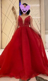 Red ball gown for debut hotsell
