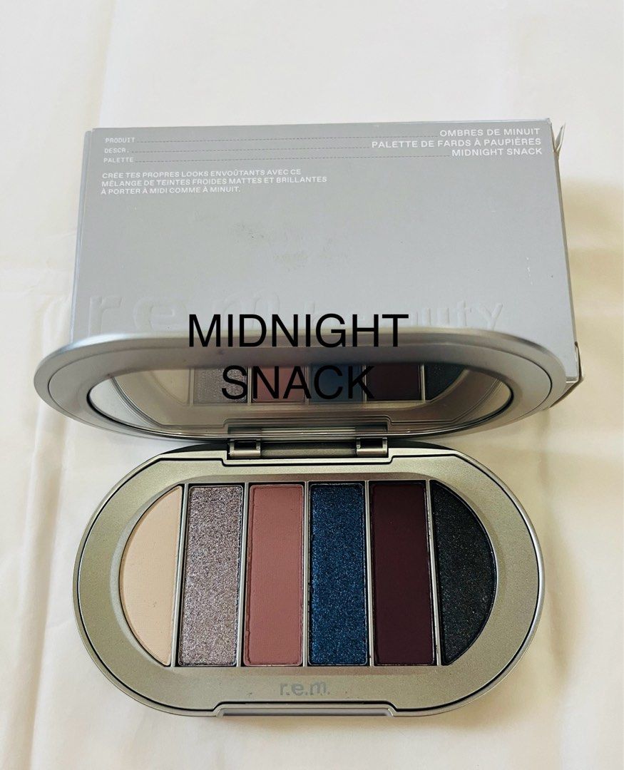 r.e.m beauty EYESHADOW PALETTE (Category: Makeup) located in San Juan City. Submitted by cashfrancefashioncosmetics_ph (Listing ID 1328621131, Image 2). Description: PER PIECE ‼️r.e.m beauty EYESHADOW PALETTE 8g 📌1850 EACH SHADES: GROOVY BABY. 2SLOTS SMITTEN KITTEN BABY DOLL. 2SLOTS PRINCIPESSA. 2SLOTS GOGO BOOTS. 2SLOTS MIDNIGHT SNACK .