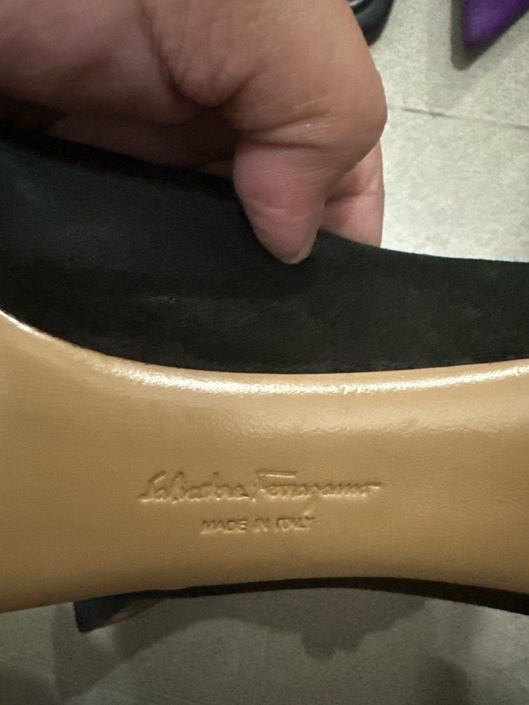 Salvatore Ferragamo Heels, suede, size 7.5 (Category: Heels) located in Makati City. Submitted by prudencephl (Listing ID 1328689676, Image 3). Description: Salvatore Ferragamo heels, size 7.5.