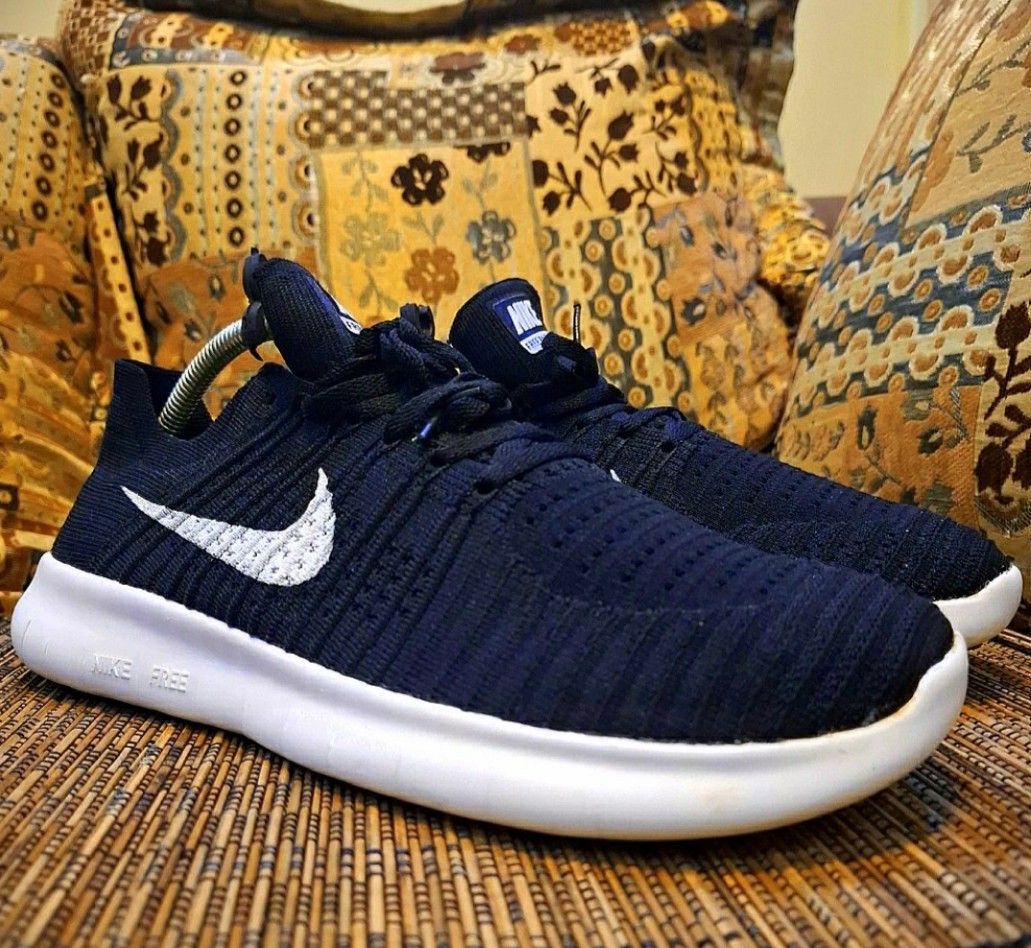 Sepatu Running Nike Free RN Flyknit Black White 45
