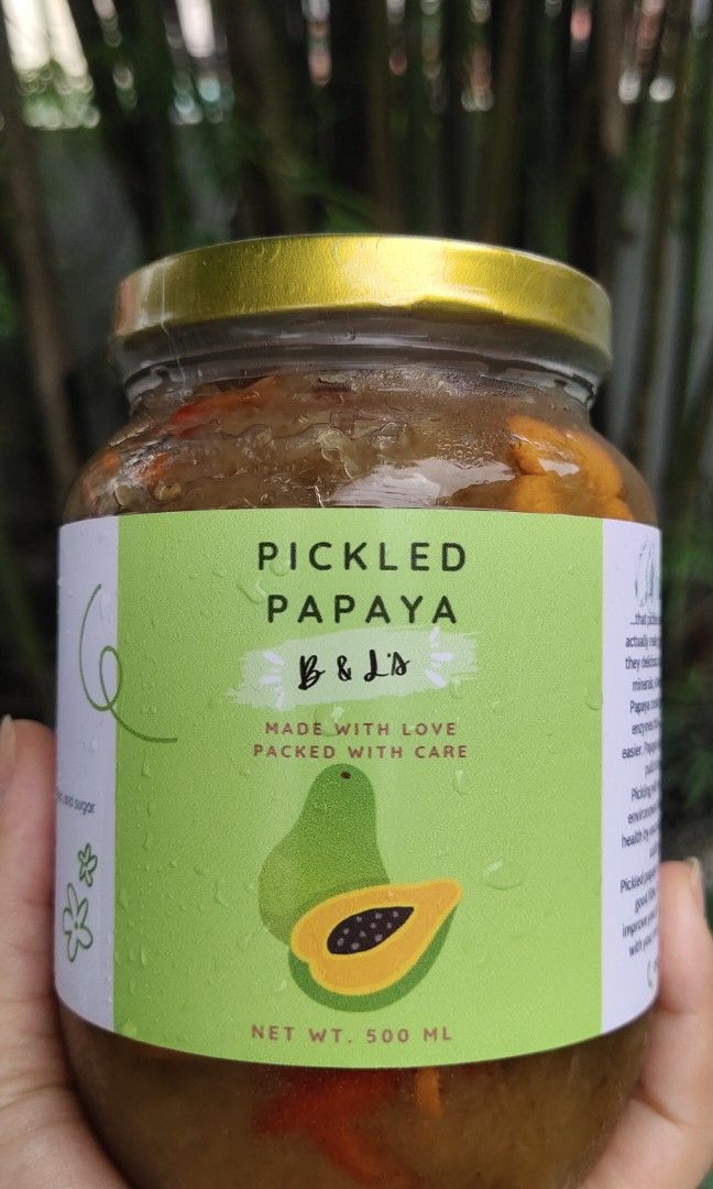 Special Pickled Papaya/ Atchara (Category: Local Eats) located in San Juan City. Submitted by manlove.co (Listing ID 1328748883, Image 1). Description: Freshly made. Homemade. Prepared cleanly. Jars are sterilized. 100% No Additives added. Surely the best. Open for resellers. Get big discount if you buy in bulk.🙂.