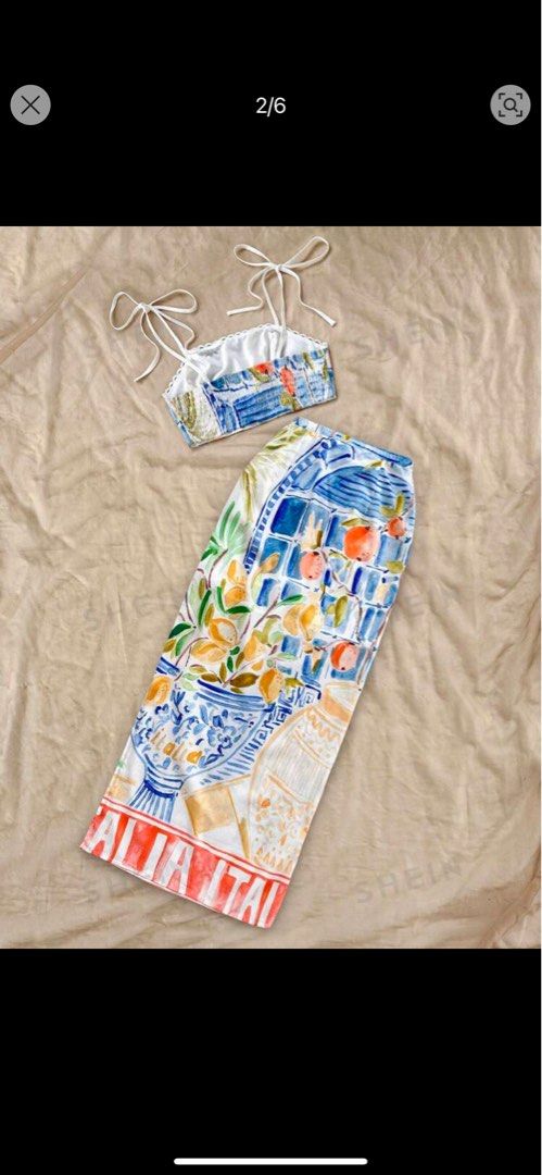 Summer Coordinates (Category: Sets or Coordinates) located in Taguig. Submitted by safreinxx (Listing ID 1328728163, Image 2). Description: Size: XL Used once by my sister RFS: Small sizing, can fit M-L frames GCash/Bank transfer only - Buyer shoulders delivery fee 🤍.