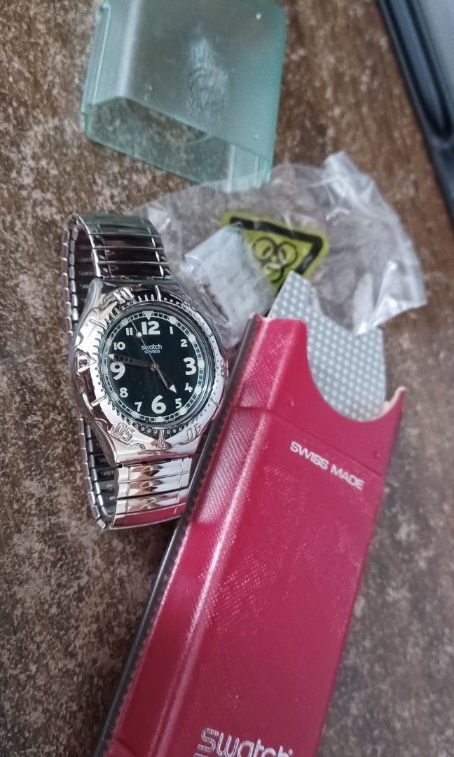 Swiss Swatch Irony Scuba 1996 YDS105 Green Dip Men s Watch