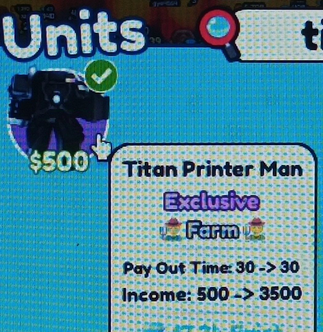Toilet Tower Defense Titan Printer Man!, Video Gaming, Gaming - Main Image