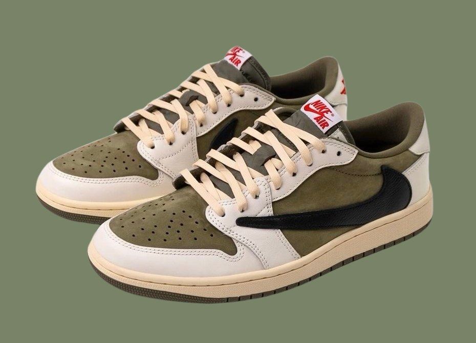 Travis Scott x Air Jordan Low OG SP Reverse Olive, Men's Fashion