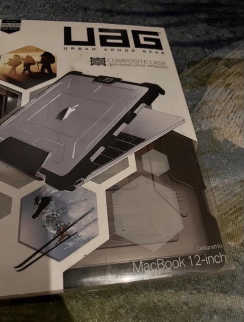 UAG Macbook 12 inch (Category: Laptop Bags & Sleeves) located in Quezon City. Submitted by saoirse027 (Listing ID 1328764824, Image 3). Description: UAG FOR macbook 12inch smoke gray color see flaws in pictures rubbers not so perfect na po pero nagagamit pa din, but the rubber po medyo may bakbak na din. hairline lang sa clear case pero as you can see po super hindi visible needs cleaning din dahil hindi na din kse nagagamit bought it at Macstore
