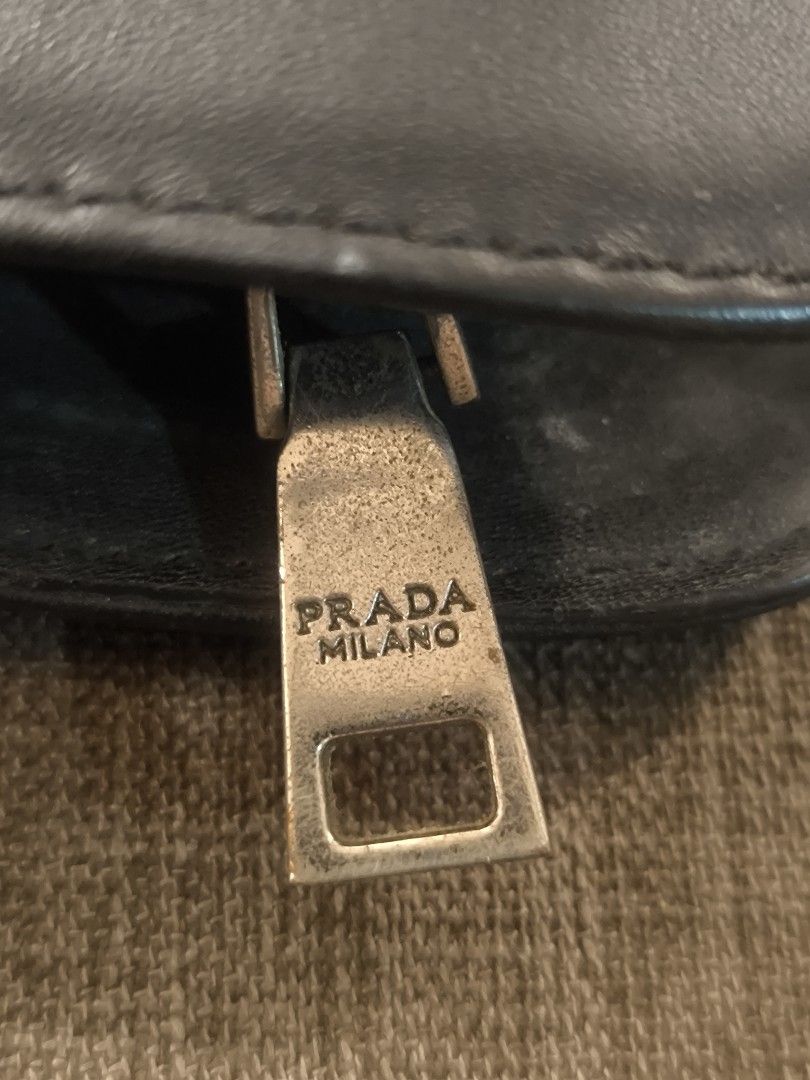 Vintage PreOwned Prada Milano Black Leather Laptop Tablet Documents