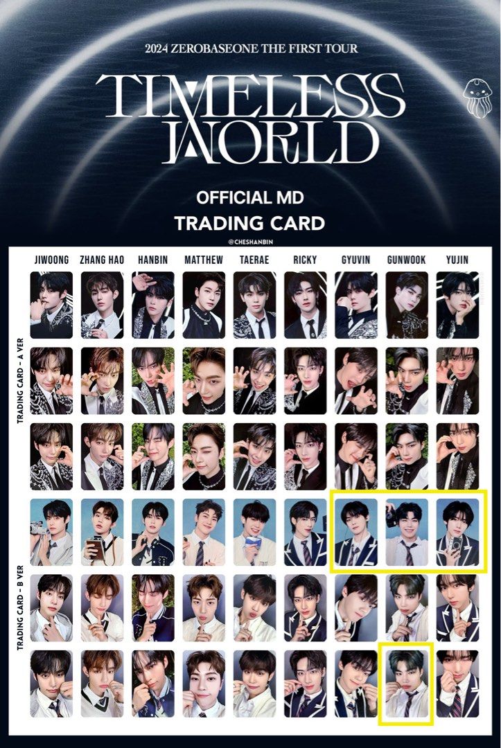 wts/wtt zb1 timeless world trading card tc pc zerobaseone concert