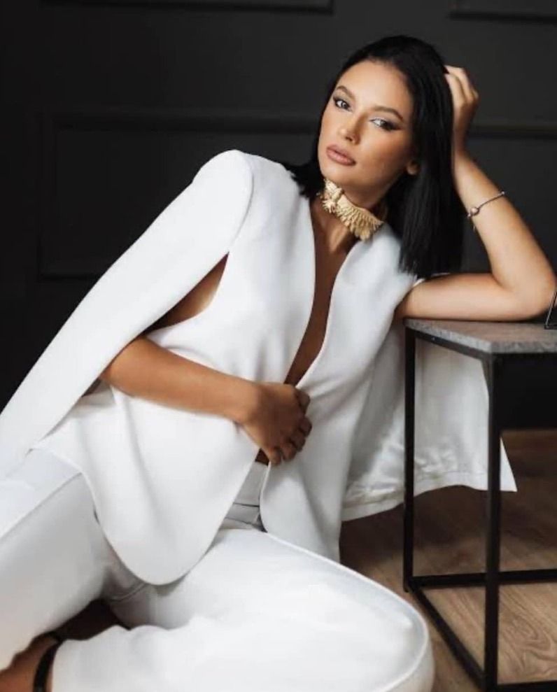 Zara white blazer cape cheap