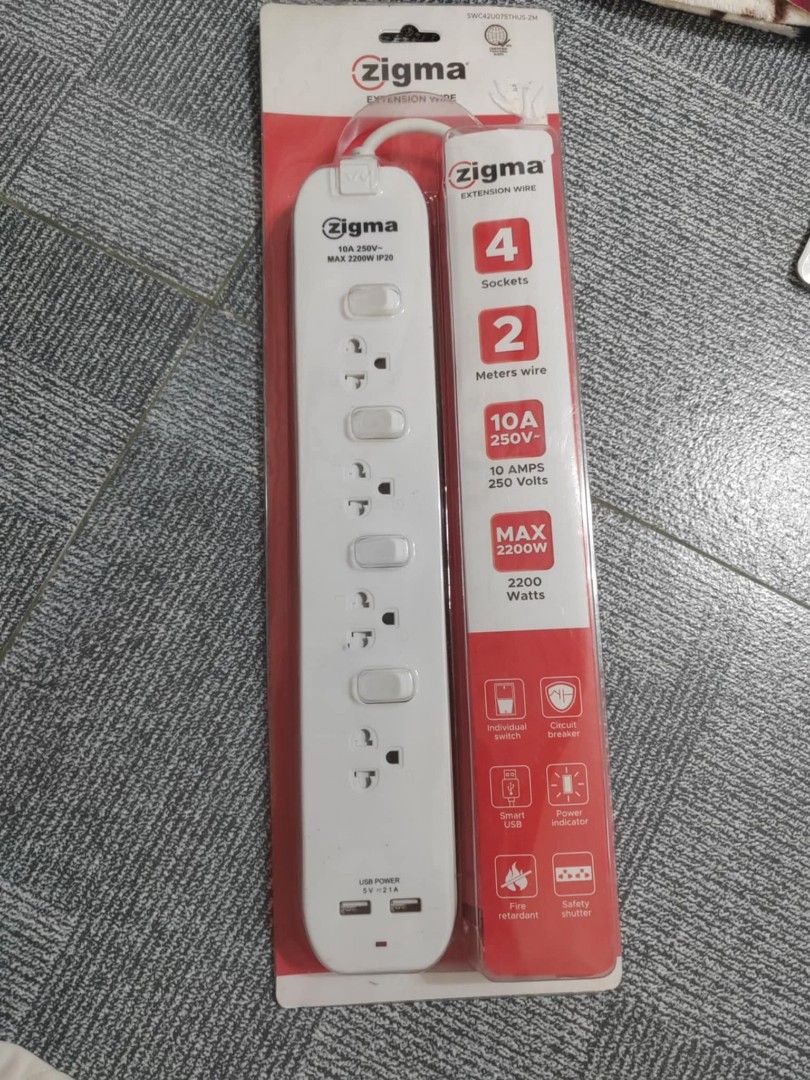 Zigma extension wire brandnew (Category: Other Home Appliances) located in General Mariano Alvarez. Submitted by item2love (Listing ID 1328603604, Image 1). Description: zigma extension wire sa citihardware price 1000 plus with smart USB individual switch power indicator.