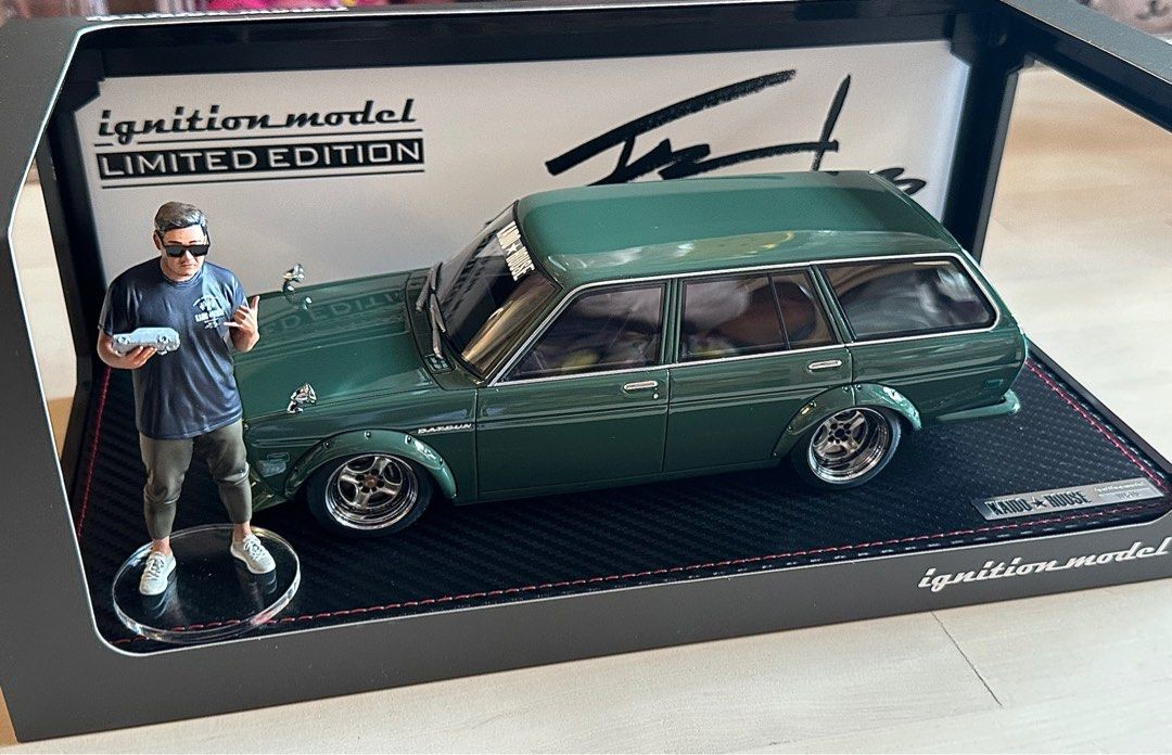 1/18 Datsun Bluebird (510) Wagon Green With Mr. Jun Imai