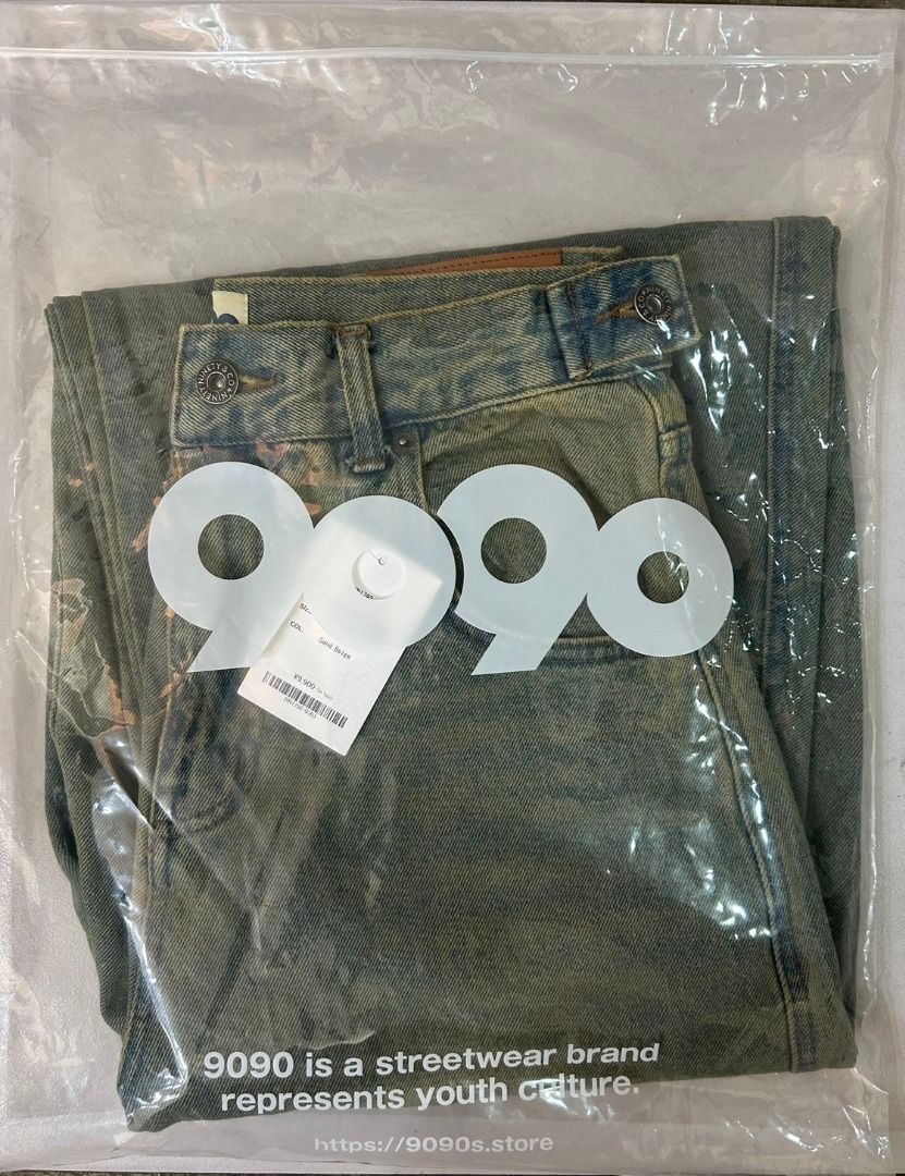 9090 Heisei Logo Buggy Ballon Denim Pants / Sand Beige 淺