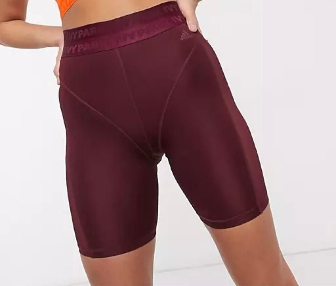Adidas X Ivy Park Beyonce Maroon Red Cycling Shorts US SIZE M Women s Fashion Activewear on Carousell