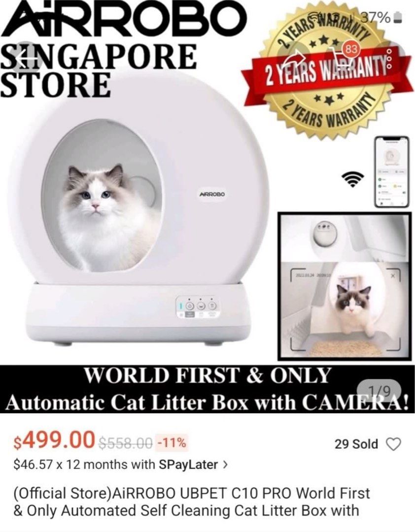 biggest cat litter box with lid XXXL Stainless Steel Cat Litter Box for Large Cats & Odor Control main image 1