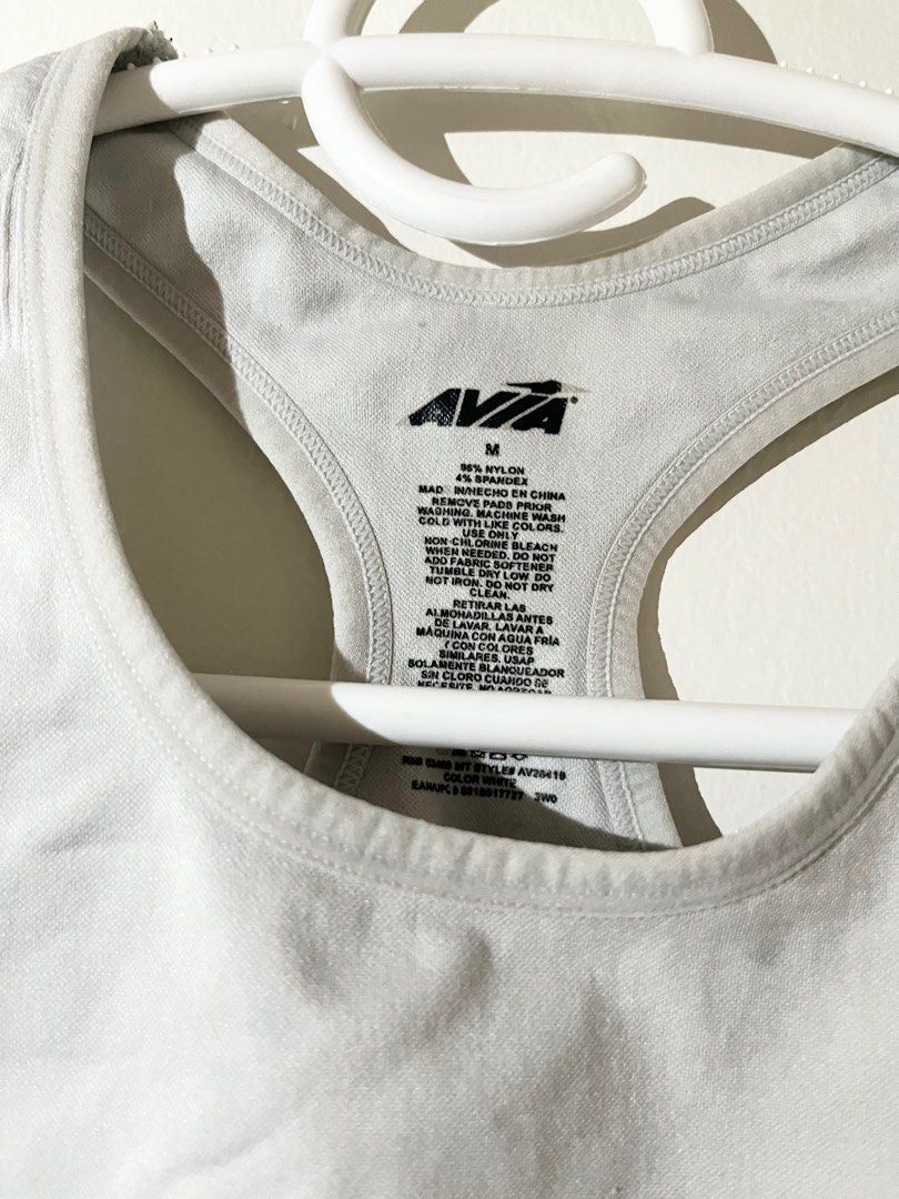 AVIA Sports Bra (white) (Category: Activewear) located in Bulacan. Submitted by helpmedecluttertnx (Listing ID 1331811530, Image 2). Description: 8/10 ᯓᡣ𐭩 NO COD ᯓᡣ𐭩 Mine now, wait for your invoice ᯓᡣ𐭩 Strictly NO rush shipping.
