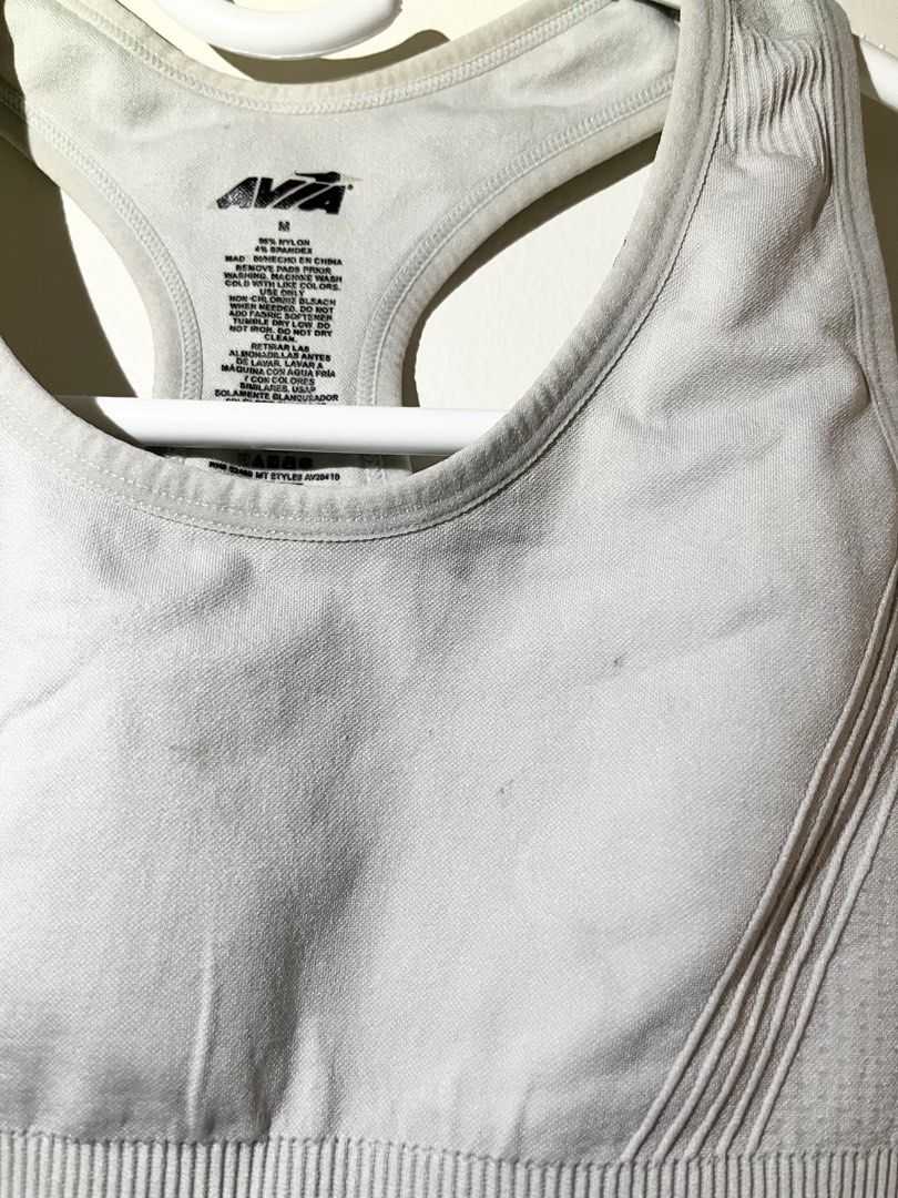 AVIA Sports Bra (white) (Category: Activewear) located in Bulacan. Submitted by helpmedecluttertnx (Listing ID 1331811530, Image 3). Description: 8/10 ᯓᡣ𐭩 NO COD ᯓᡣ𐭩 Mine now, wait for your invoice ᯓᡣ𐭩 Strictly NO rush shipping.