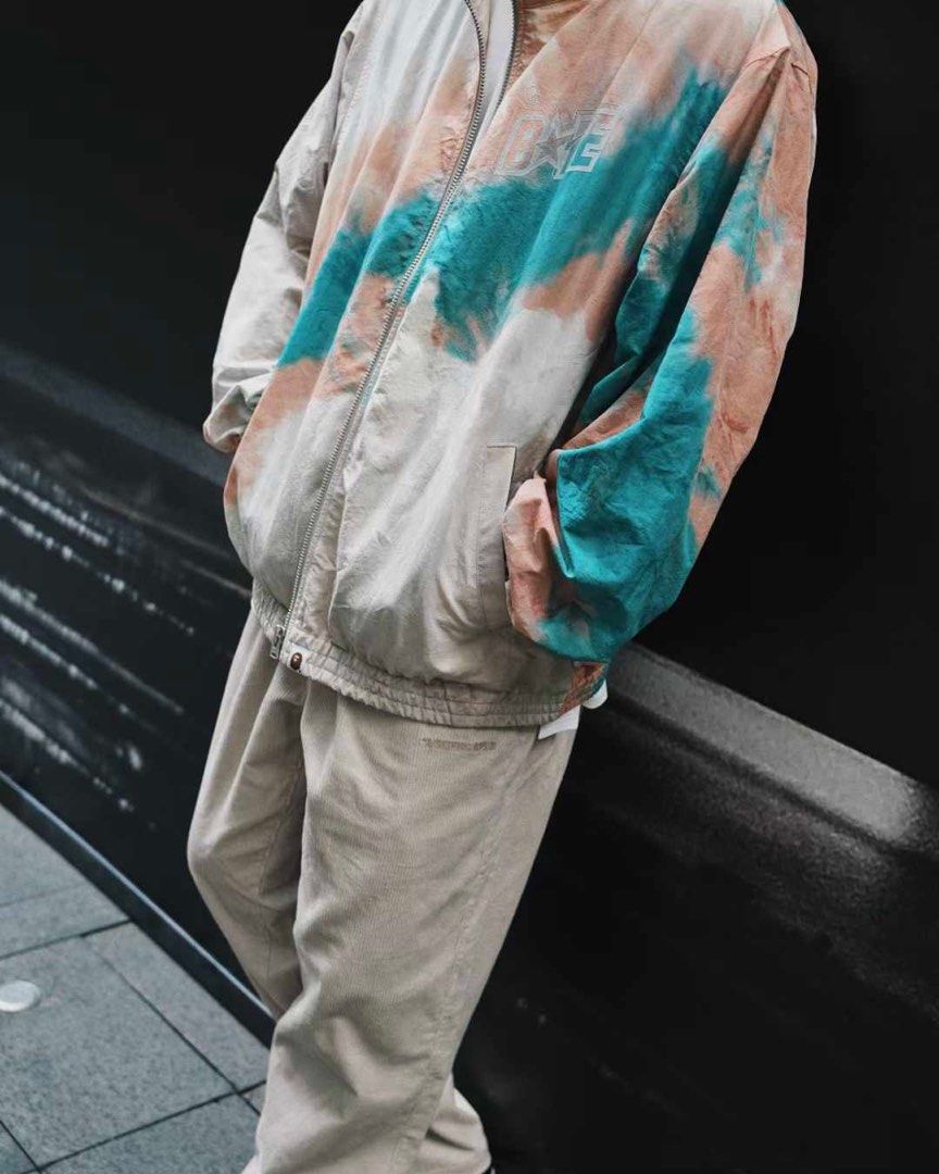BAPE TIE DYE TRACK JACKET, Men's Fashion, Coats, Jackets and
