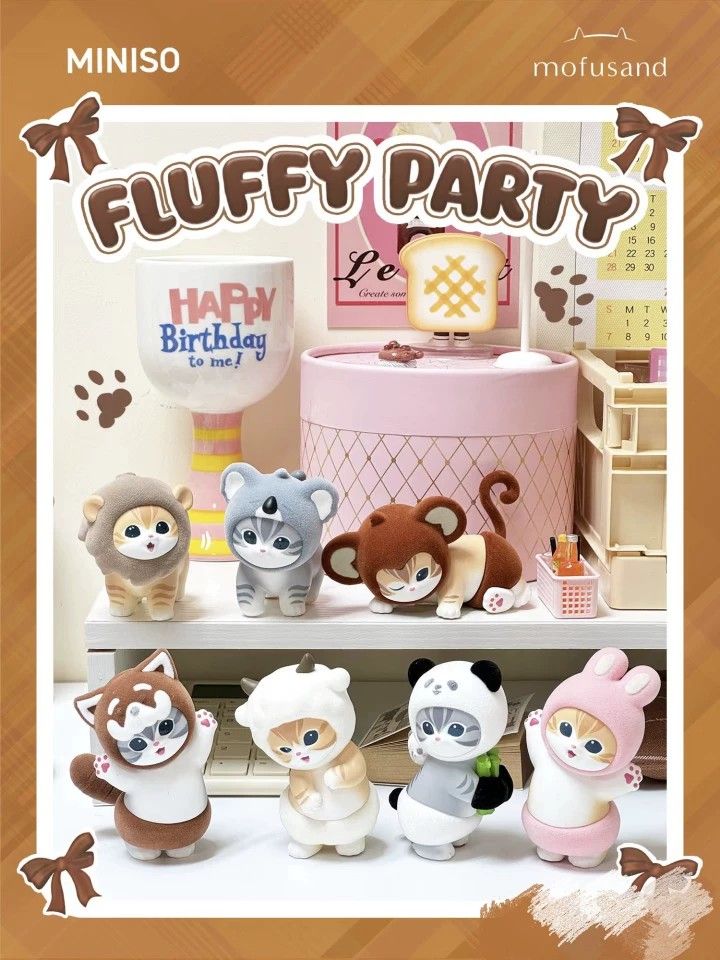 BRAND NEW! MINISO X MOFUSAND] MOFUSAND FLUFFY PARTY SERIES