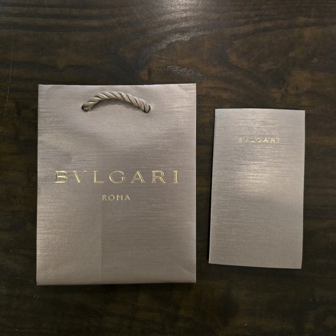 Bvlgari small paper bag for accessories (Category: Luxury Accessories) located in San Juan City. Submitted by super.saver8 (Listing ID 1331825460, Image 1). Description: Authentic Brand new condition perfect for accessories like necklace, bracelet, perfume.