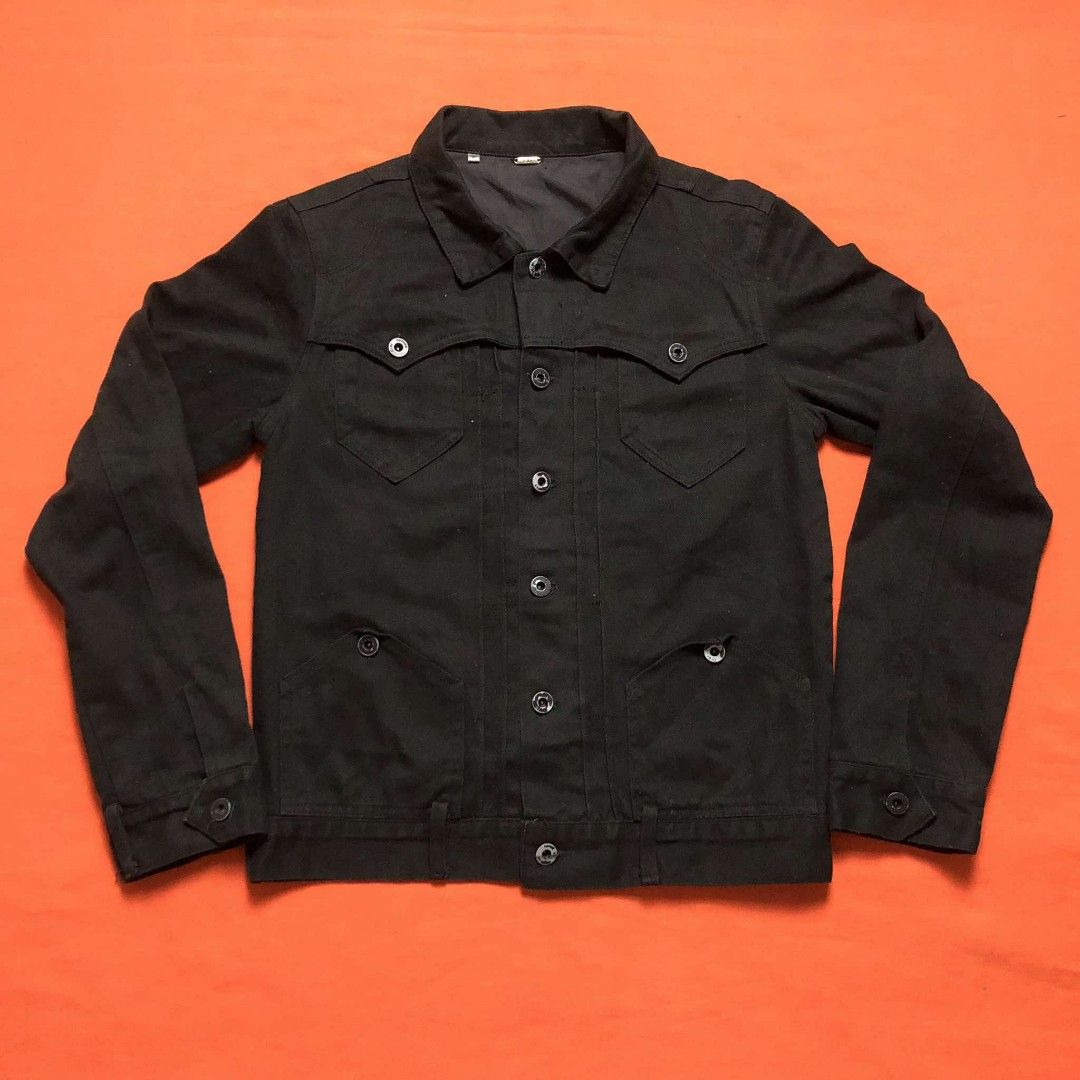 Christian dior black denim jacket hotsell