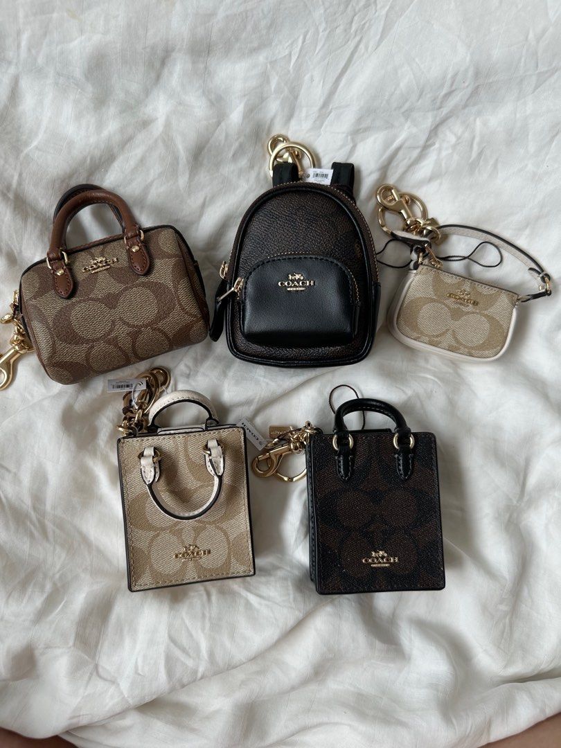 Coach Bag Charms in Leather and Canvas, Women's Fashion, Bags
