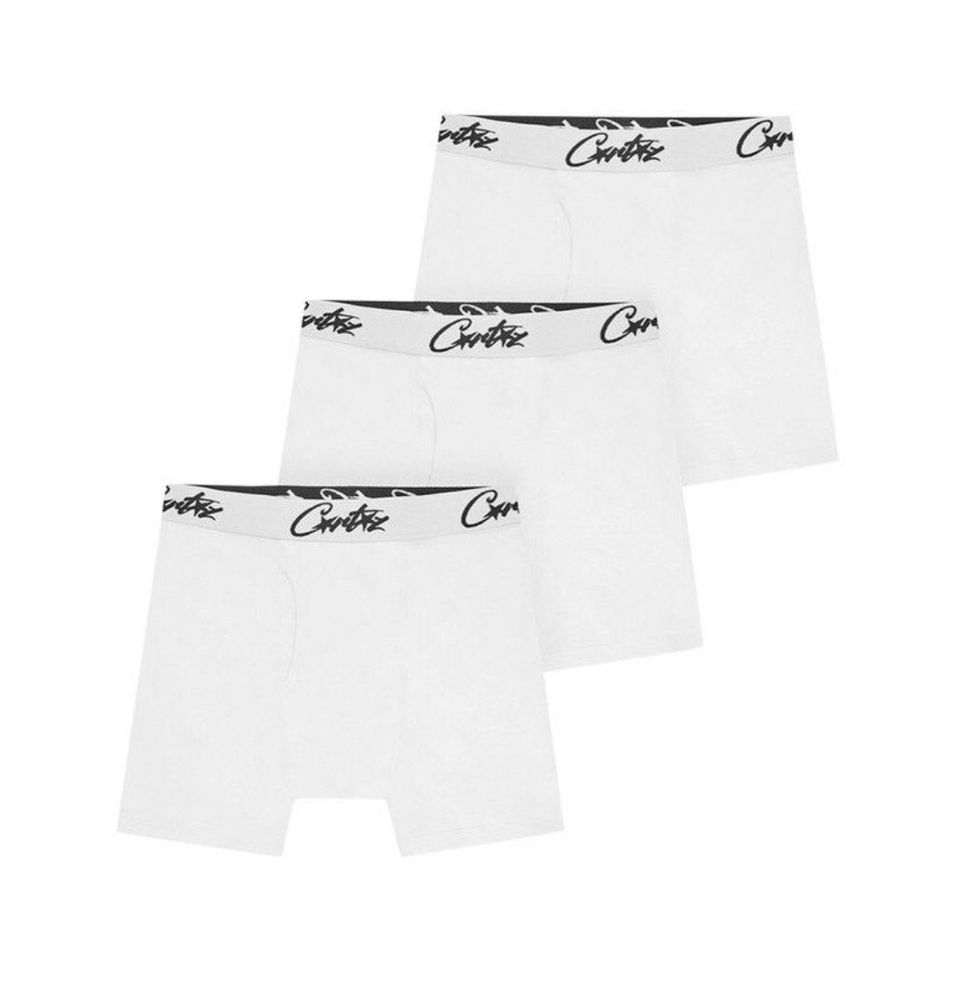 CORTEIZ White Allstarz Boxers (3 Pack) - Small, Men's