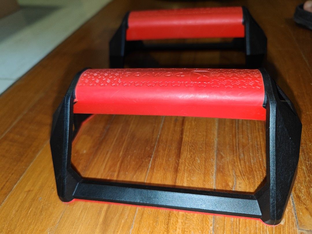 Decathlon push up stands grips like new Sports Equipment Exercise Fitness Cardio Fitness Machines on Carousell