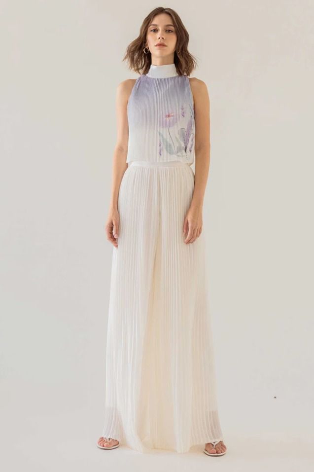 sachin and babi light blue dress Antinious Travel Pants Women Solid Casual Double Layer Chiffon Silm Wide  Leg Dress Pants,Winter Pants for Women,Sweatpants Women,White,M main image 0