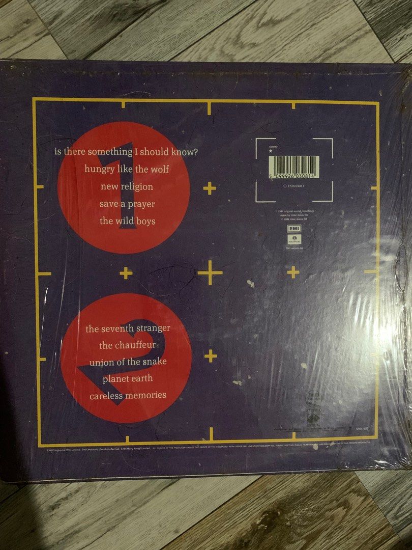 Duran Duran LP Vinyl Plaka (Category: Vinyls) located in Las Pinas. Submitted by kinganalog (Listing ID 1331850219, Image 2). Description: Duran Duran Arena album LP Vinyl on its original shrink wrap, vinyl is VG+ made in Philippines. Meet up Las Pinas area or twice a week at Timog Ave QC. Payment via Gcash, pickup via lalamove or grab at buyers account and expense. .