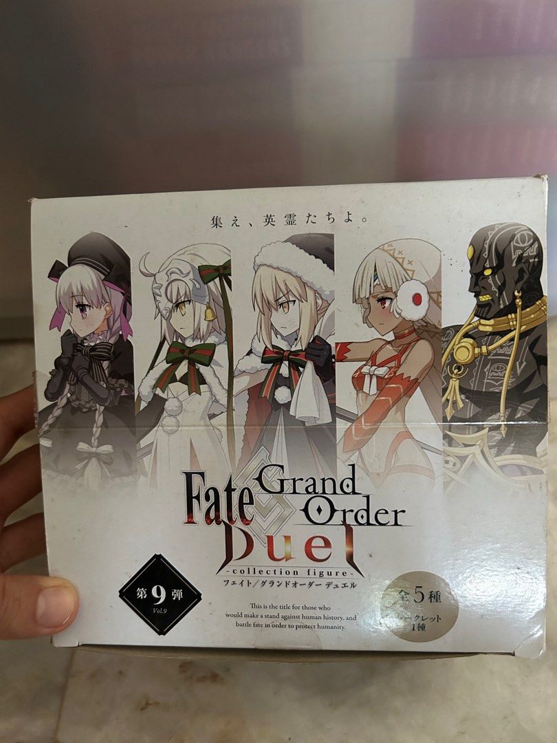 Fate Grand Order Duel Figures (Category: Figurines & Statues) located in Quezon City. Submitted by andrewbernardo95 (Listing ID 1331847441, Image 3). Description: Fate Grand Order Duel Figures Most are BIB, w/ complete accessories and cards Series 1 Scáthach Queen Medb Merlin (no box) King Hassan / “The Old Man of the Mountain” Cú Chulainn Alter (no box) Series 2 Euryale Gilles de Rais Asterios Series 3 Jeanne d’Arc (Alter) Arjuna Stheno Medusa G