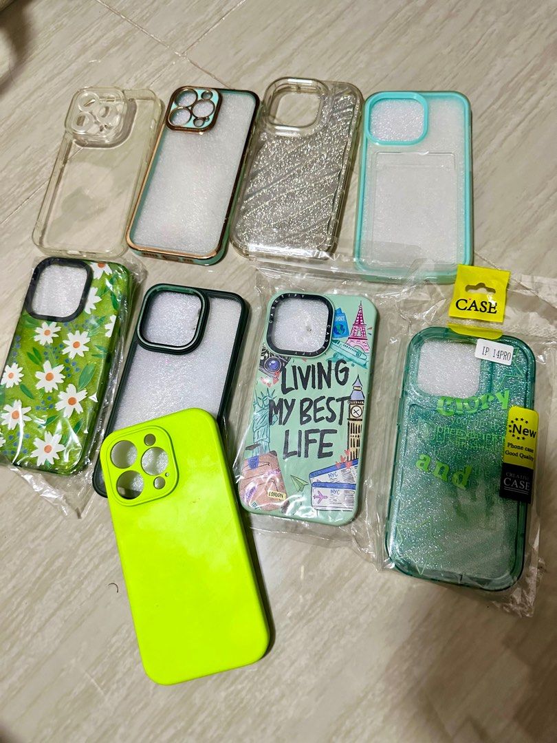 FOR SALE Iphone 14 Pro Case Bundle Green Casetify (Category: Cases & Sleeves) located in Manila. Submitted by olxph_shei (Listing ID 1331869828, Image 1). Description: Iphone 14 Pro Green Cases Casetify FOR SALE Php 150 each Php 700 get all bundle cases (Php 77 each).