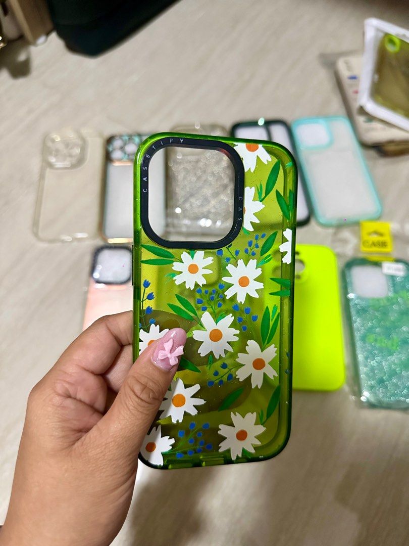 FOR SALE Iphone 14 Pro Case Bundle Green Casetify (Category: Cases & Sleeves) located in Manila. Submitted by olxph_shei (Listing ID 1331869828, Image 3). Description: Iphone 14 Pro Green Cases Casetify FOR SALE Php 150 each Php 700 get all bundle cases (Php 77 each).