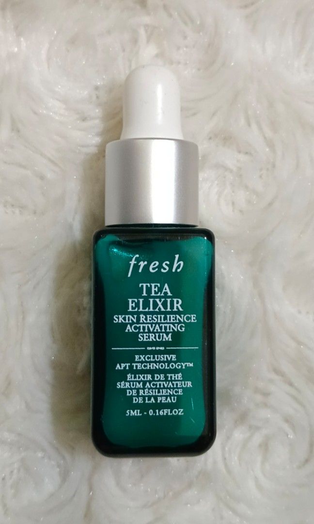 Fresh Tea Elixir Skin Resilience Activating Serum (Category: Face Care) located in Antipolo. Submitted by legoninos.legoninas (Listing ID 1331762474, Image 1). Description: 5 ml NO BOX, from a set. Authentic, brand new and unopened..