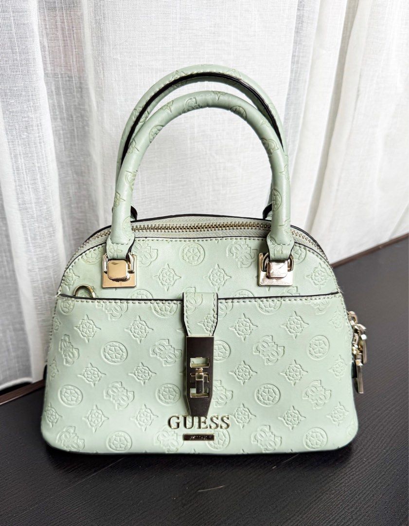 GUESS Peony Classic Handle Handbag Pale Jade
