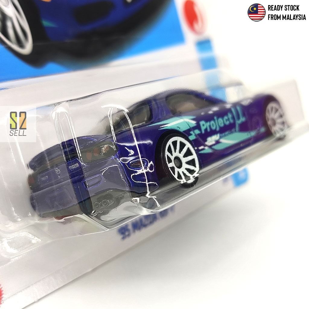 Hot Wheels '95 Mazda RX7 Project U Blue Color Diecast 1/64 Scale ...