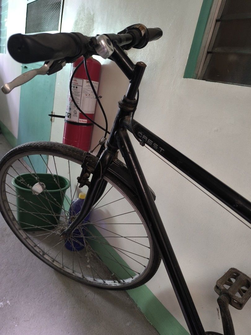 Hybrid Bicycle from Japan (Category: Bicycles) located in Muntinlupa City. Submitted by prelovedbrandedgoodies (Listing ID 1331916139, Image 3). Description: Hybrid Bicycle from Japan. Already converted to Phillipine interior sa gulong. But 3 years ng nakatambak, di na maasikaso. Has visible rusting. Kayo na magpaayos. Sobrang solid ng frame. FYI, Hybrid bicycle is combination ng road bike and mountain bike..