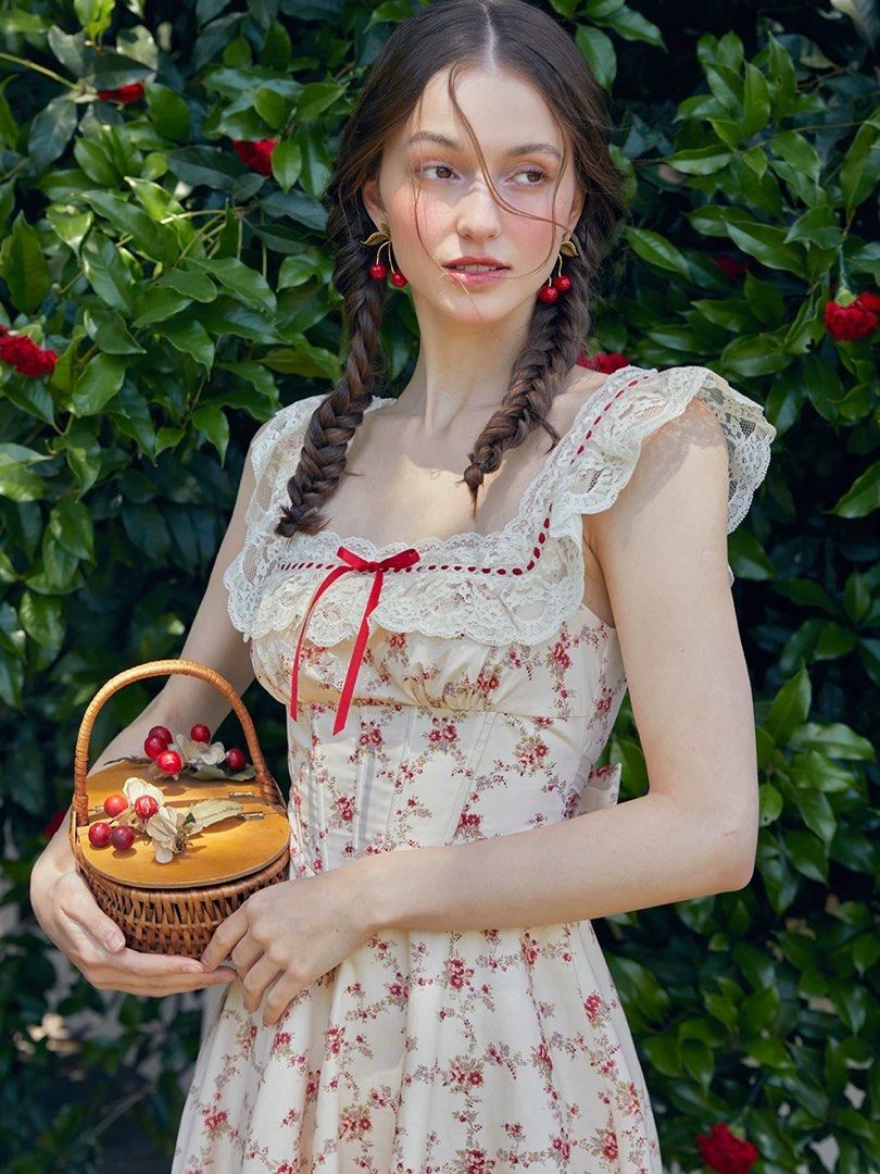 LACEMADE RED GARNET CORSET DRESS, Women's Fashion, Dresses & Sets, Dresses  on Carousell