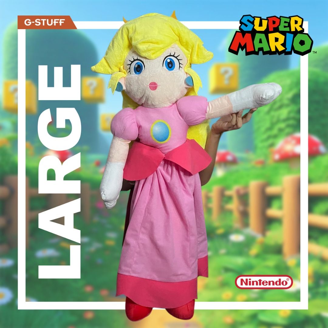 Large princess peach plush outlet