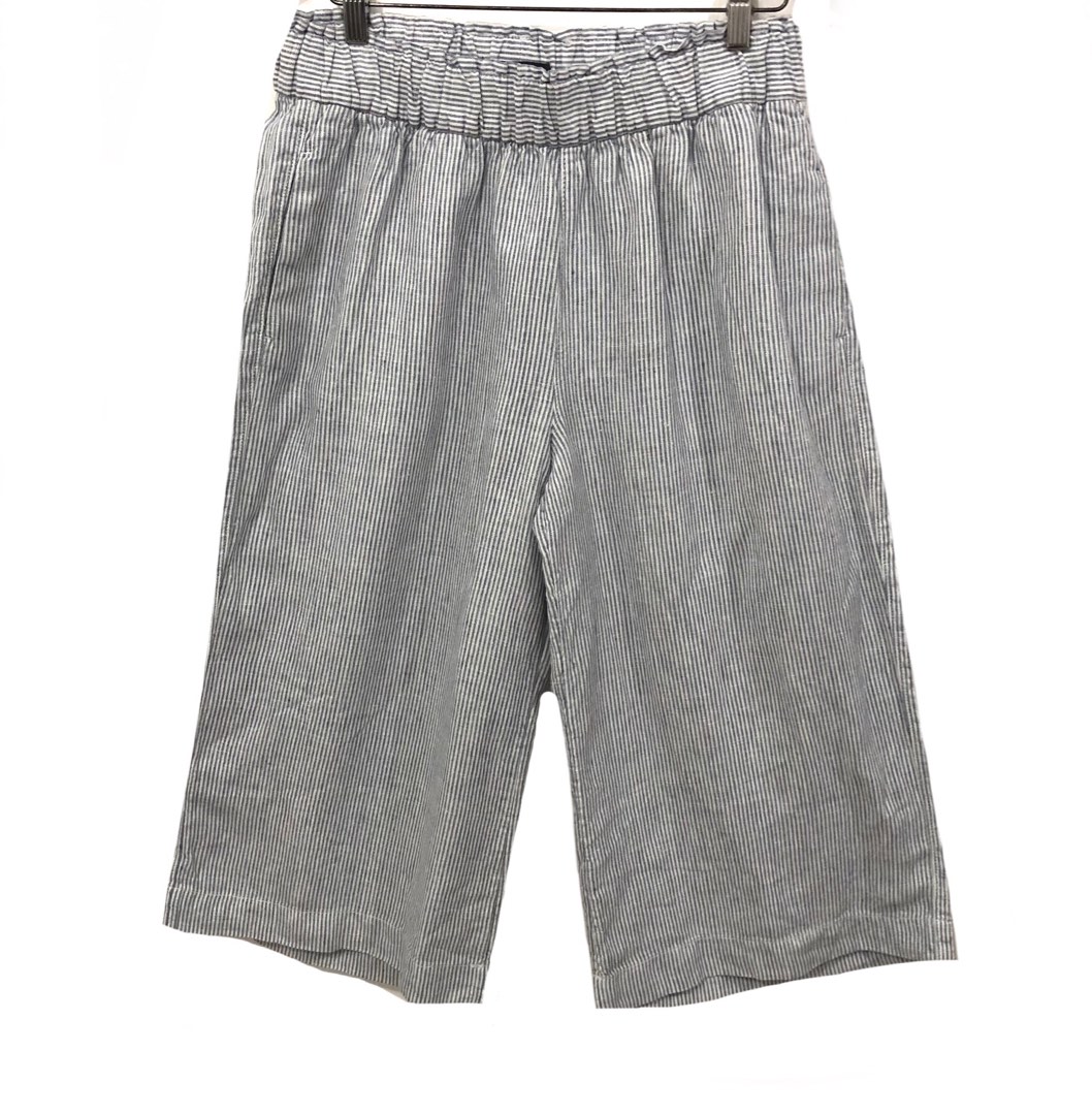 Marks And Spencer 100 Linen Wide Leg Cropped Pants, Women's Fashion