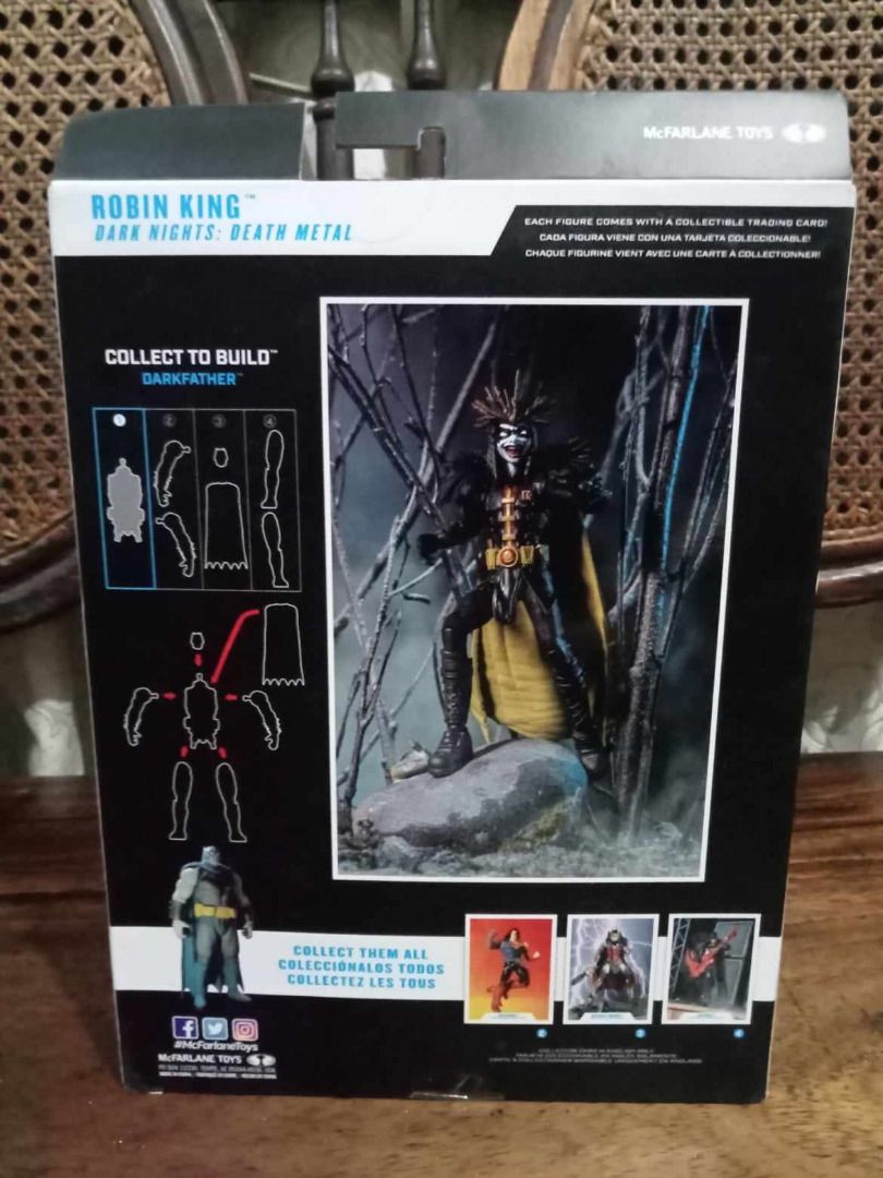 McFarlane DC Multiverse Robin King 7 Inch Action Figure (Category: Figurines & Statues) located in Cainta. Submitted by techtoysnmore (Listing ID 1331852279, Image 2). Description: For Sale McFarlane DC Multiverse Product Features: Out of the most sinister corner of the Dark Multiverse comes Robin King, a young version of Bruce Wayne who’s chosen an unexpected, horrific path to follow. Rather than becoming Batman, this troubled Bruce embraced his