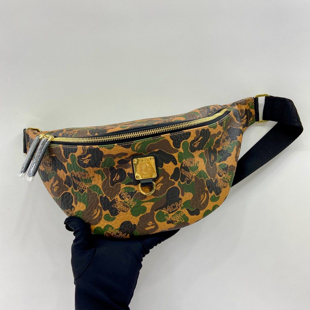 MCM LEATHER X BAPE BUM WAIST BAG 247056913