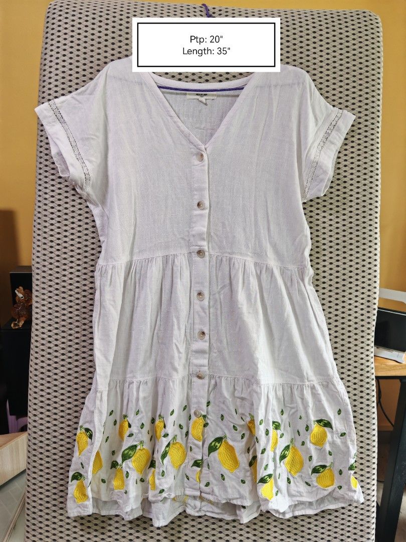 NEXT Lemon Dress Linen Women s Fashion Dresses Sets Dresses on Carousell