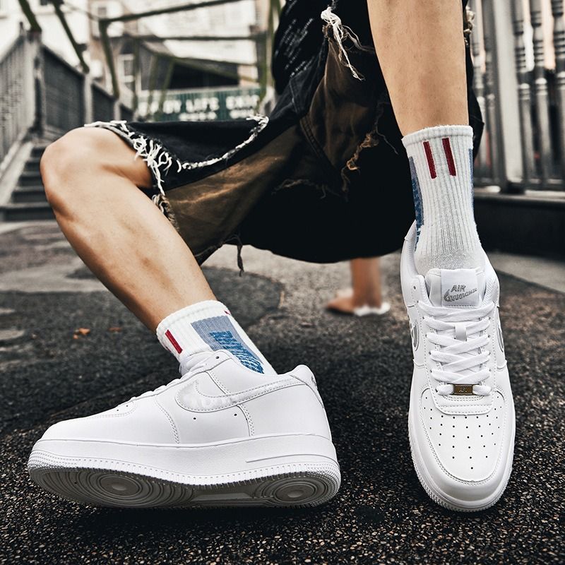 Nike Air Force 1 AF1 AJ Size 36 47 AF1 men s low top Air Force No.1 casual white shoes AJ sports milk coffee board shoes women s style
