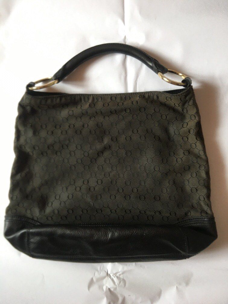OROTON signature O Hobo leather fabric A4 bag RRP 495