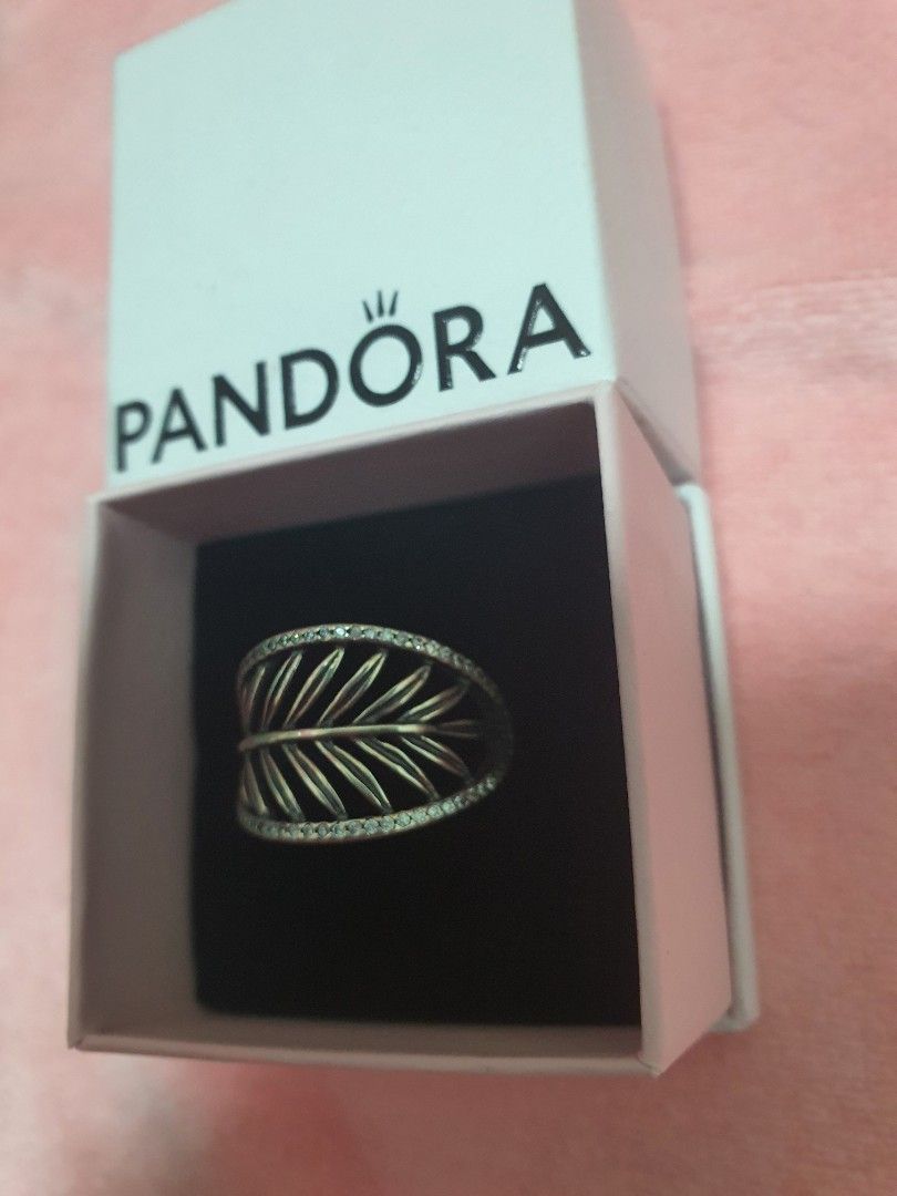 Pandora Tropical Palm Leaf Ring Women s Fashion Jewelry Organisers Rings on Carousell