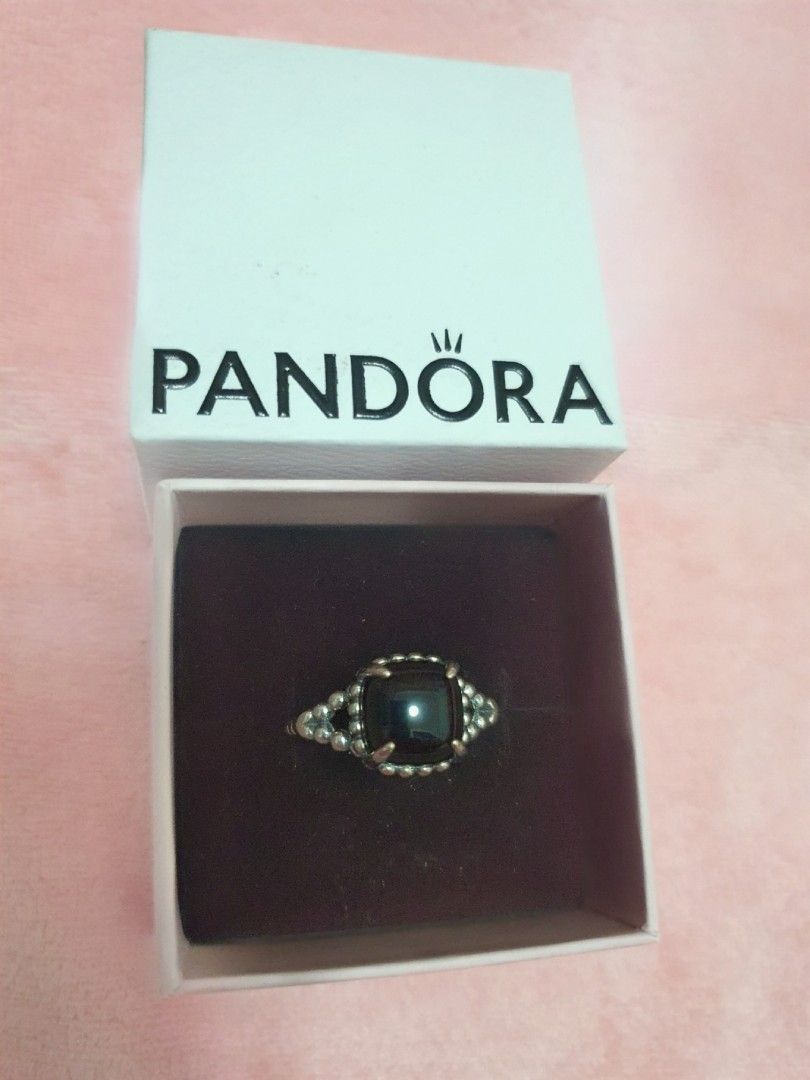 Pandora Vibrant Spirit Black Crystal Ring Women s Fashion Jewelry Organisers Rings on Carousell
