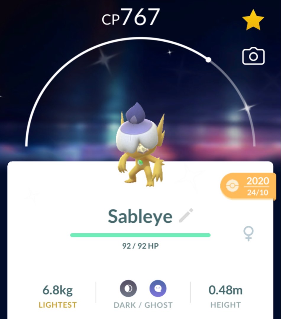 Pokemon Go Shiny Costume Litwick Hat Sableye, Video Gaming, Gaming